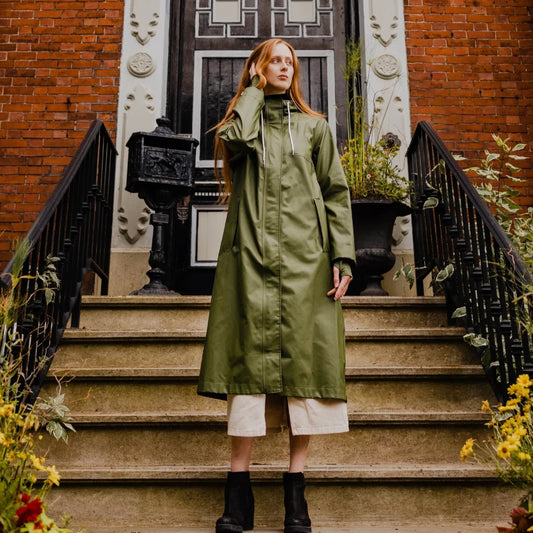 The Mernini Raincoat, Various Colours (Chive)