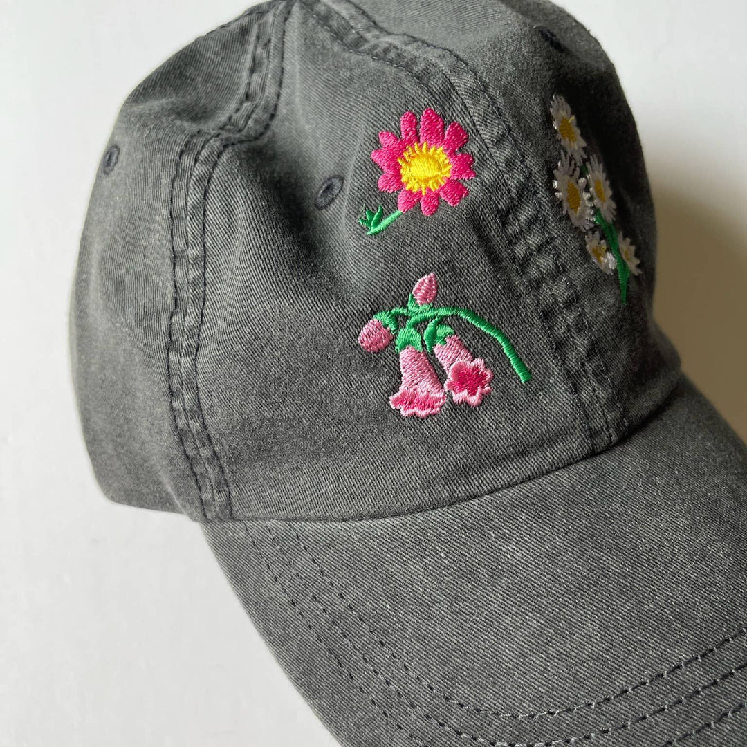 Banquet Workshop, Wild Flower Embroidered Baseball Cap