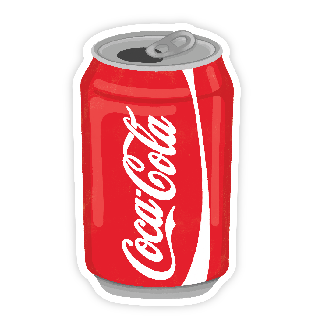 Crispy Red Cola Can, Soda Pop Drink Vinyl Sticker