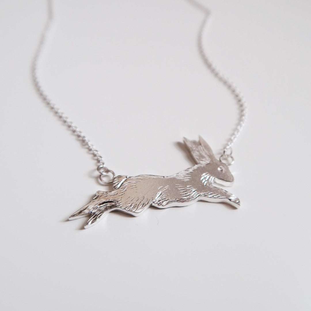 Leaping Rabbit, Sterling Silver
