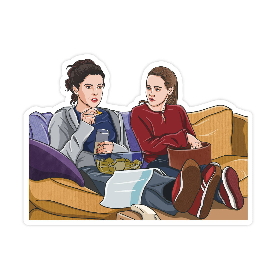 Gilmore Girls, Small Town Mom and Daughter Vinyl Sticker