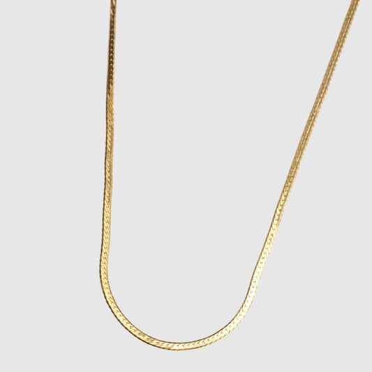 Wolf Circus Jewelry, Thin Herringbone Chain in Gold