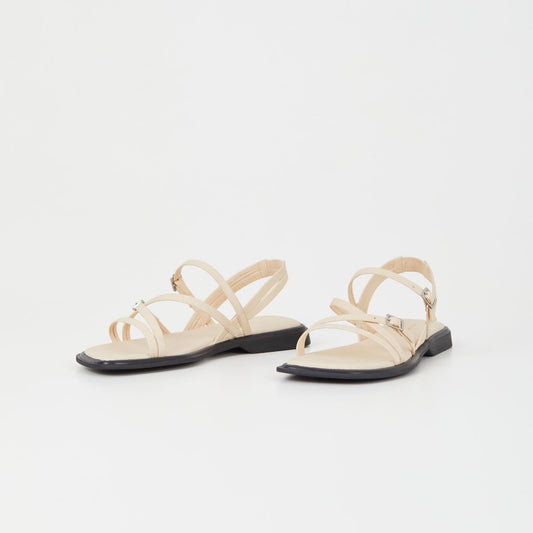 Izzy Sandals, Off White Leather