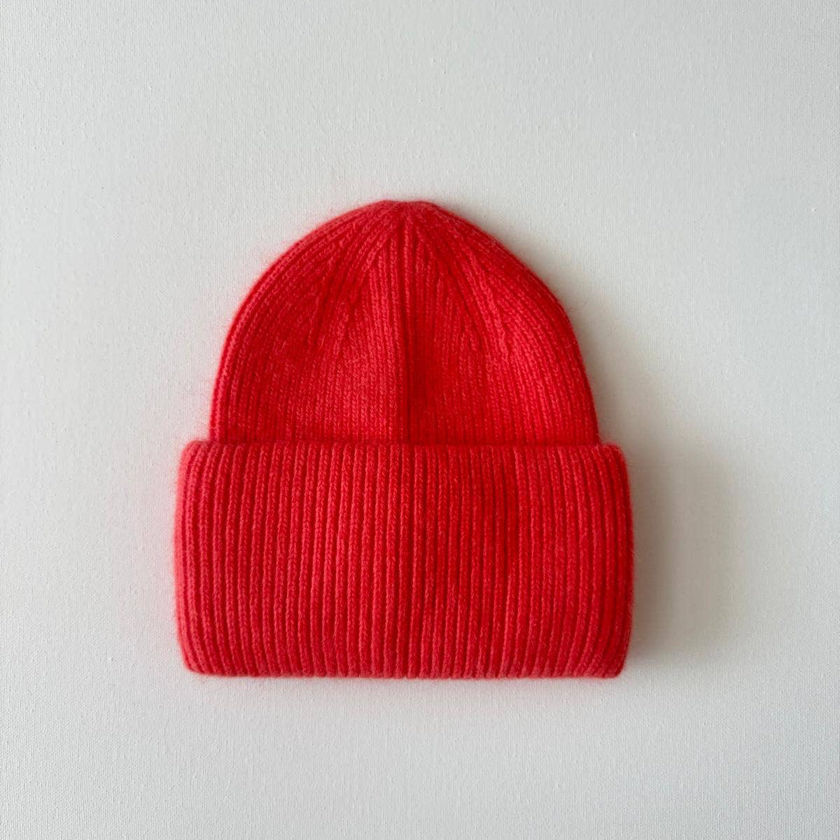 Billy Bamboo, Royal Angora Beanie, Red Coral