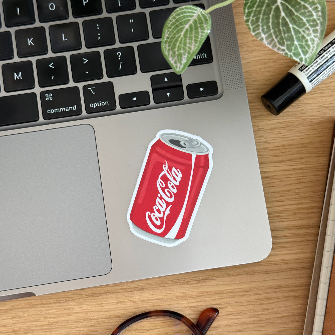 Crispy Red Cola Can, Soda Pop Drink Vinyl Sticker