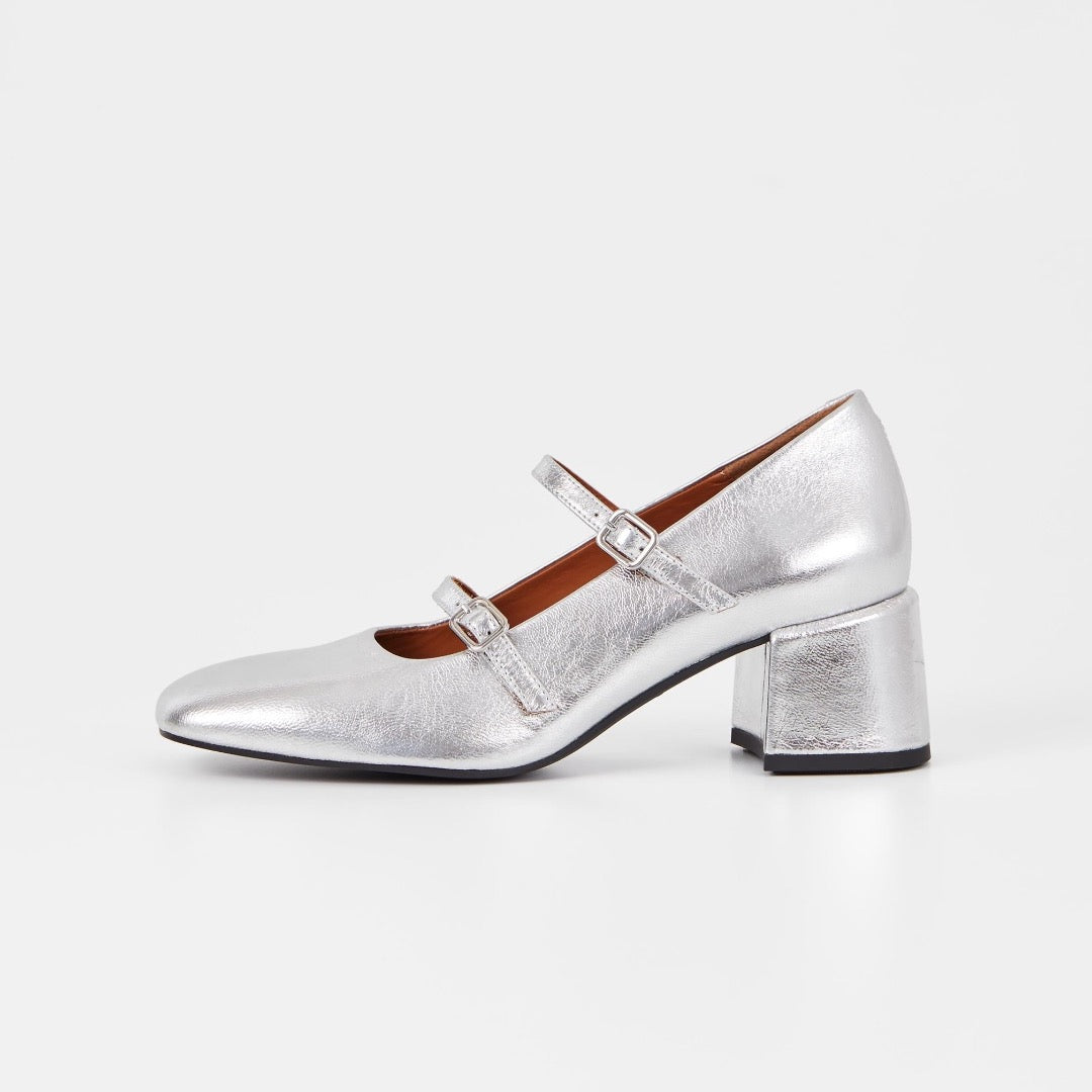 Vagabond, Adison Pumps, Silver Metallic Leather