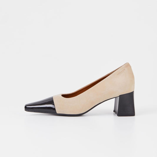 Altea Pumps, Beige Suede and Patent