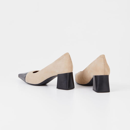 Altea Pumps, Beige Suede and Patent