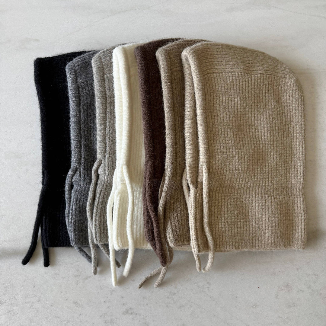 Billy Bamboo, Fuzzy Alpaca Balaclava, Black Stone