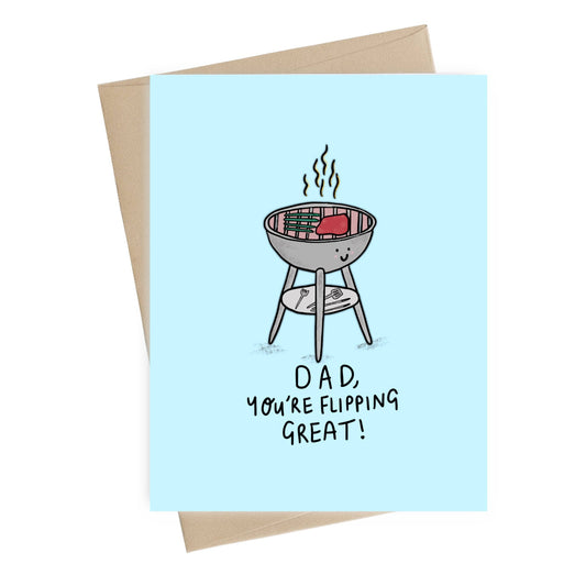Flipping Great Dad Greeting Card