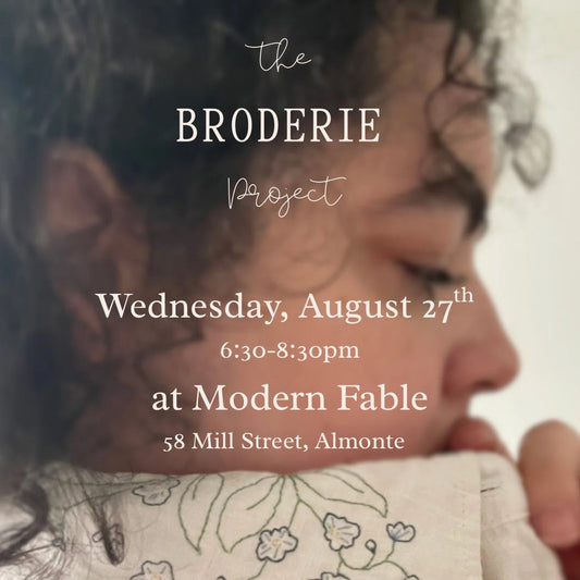 Embroidery Workshop with Emilie Marcotte (Weds, August 27, 6:30-8:30pm)