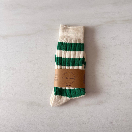 Billy Bamboo, Colour Stripe High Socks, Forest Green