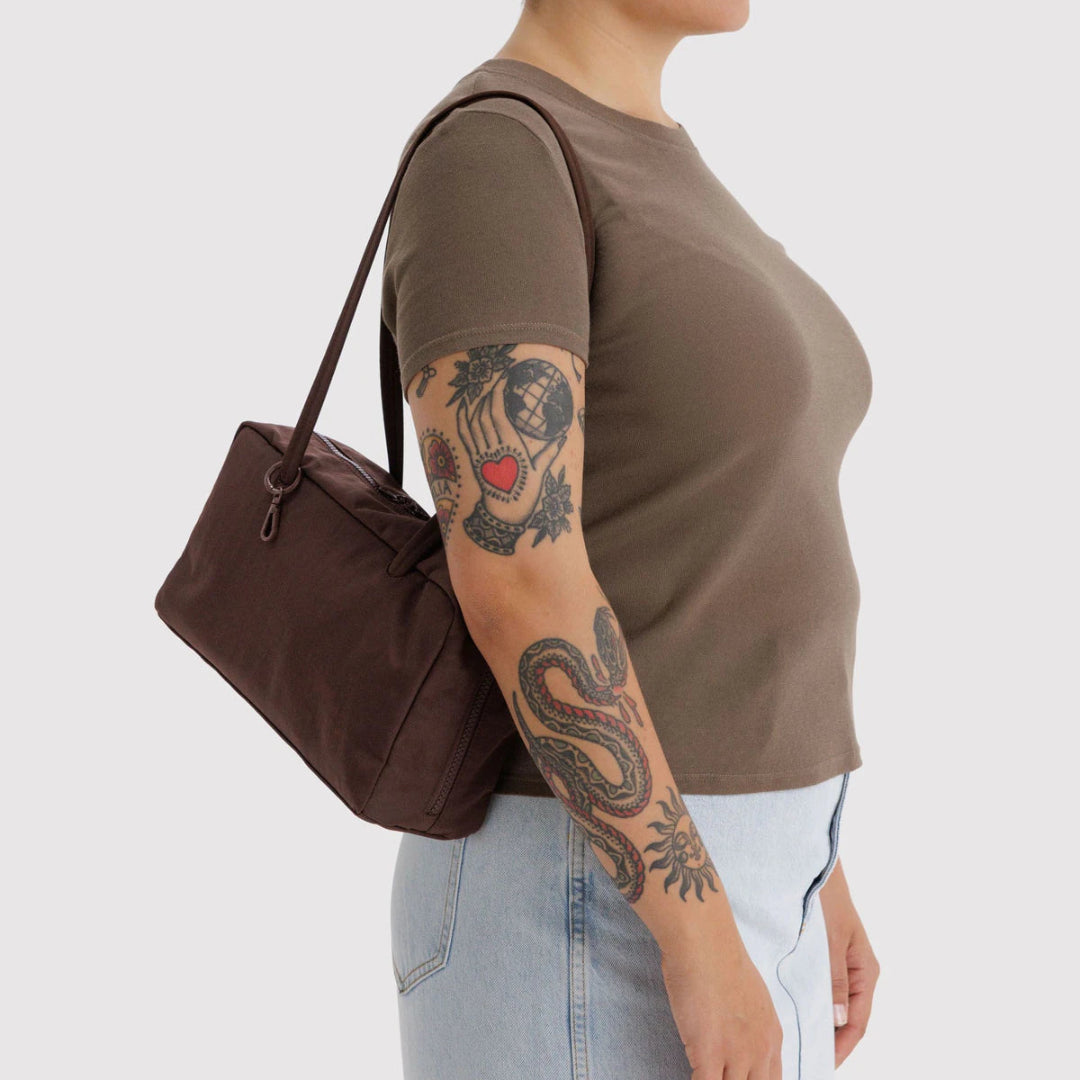 Baggu, Nylon Bowler Bag, Coffee