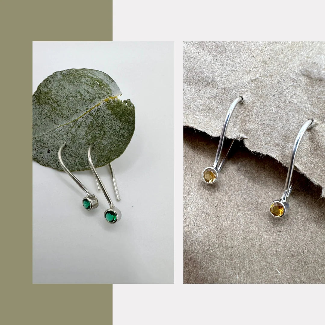 Open Fire, Birthstone Earpins