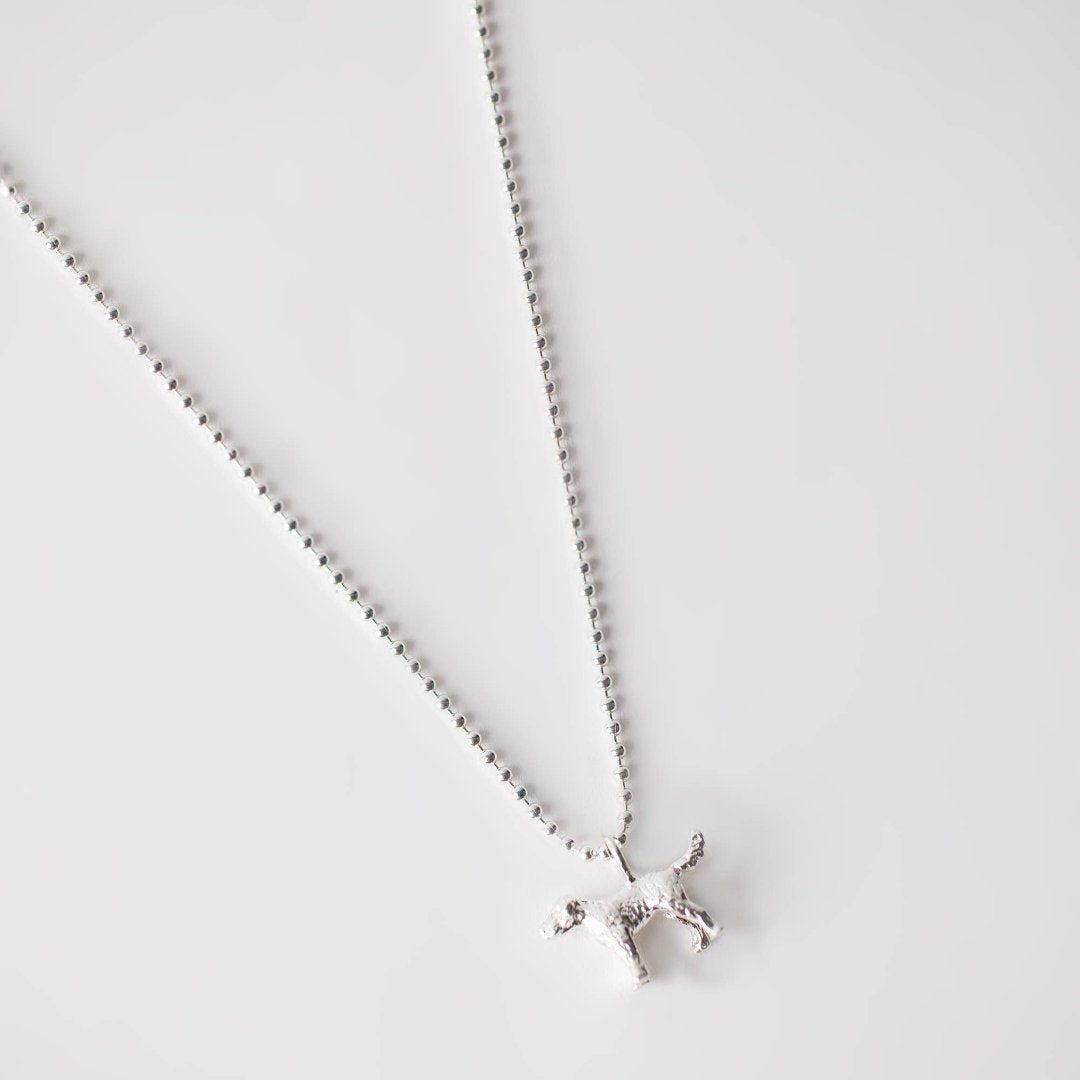 Wolf Circus, Dog Charm Necklace in Sterling Silver