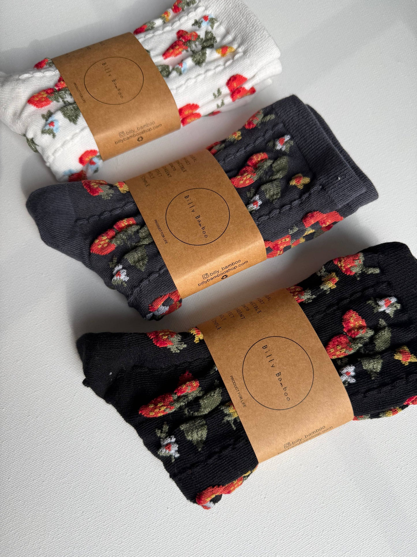 Billy Bamboo, Strawberry Socks, Various Colours