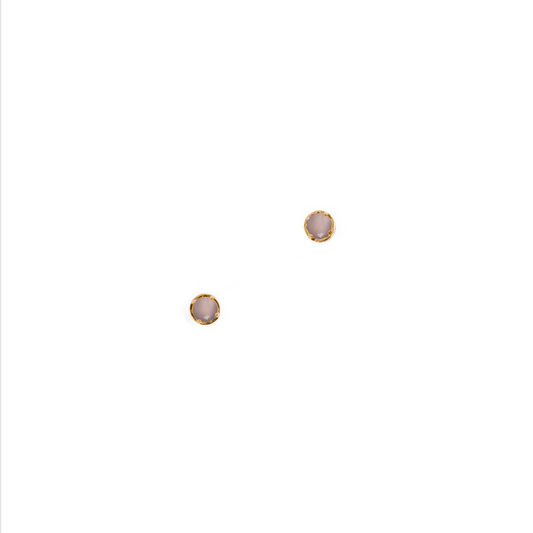 Hailey Gerrits, SS24 Stone Stud Earrings, Lepidolite