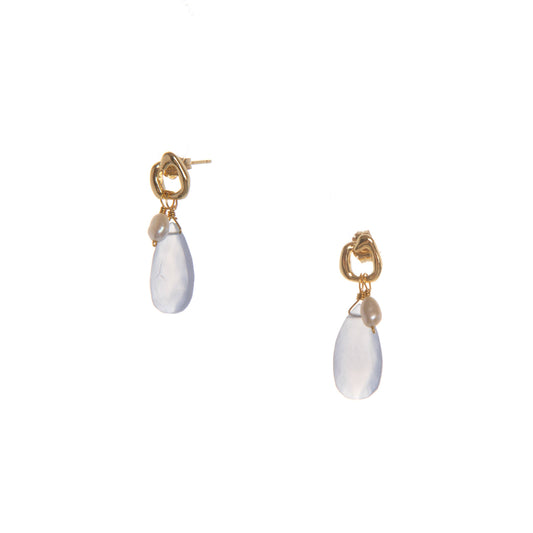 Hailey Gerrits, Jupiter Earrings, Blue Lace Agate