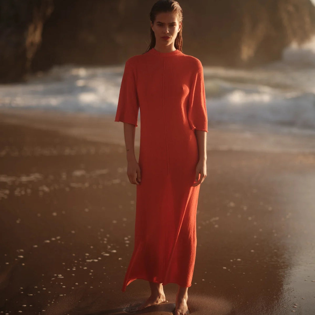 Minimum, Gianna Knit Maxi Dress, Fiesta