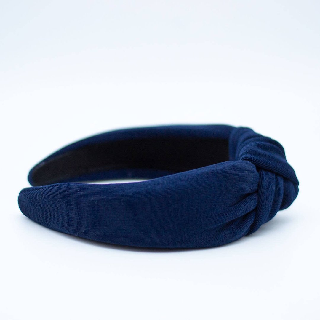 Knotted Headband, Navy