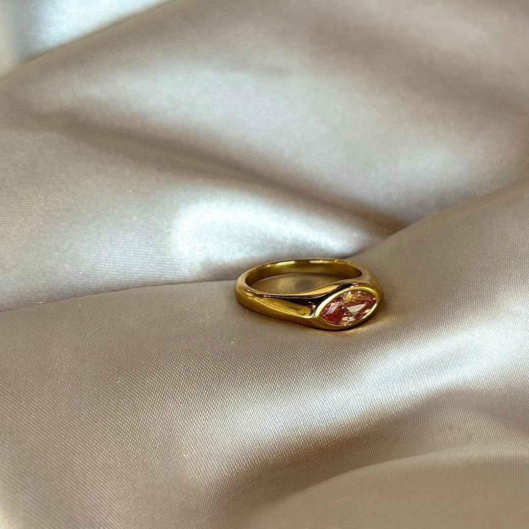 JV Studios Jewellery, Oval Slice Ring