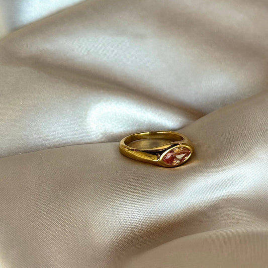 JV Studios Jewellery, Oval Slice Ring