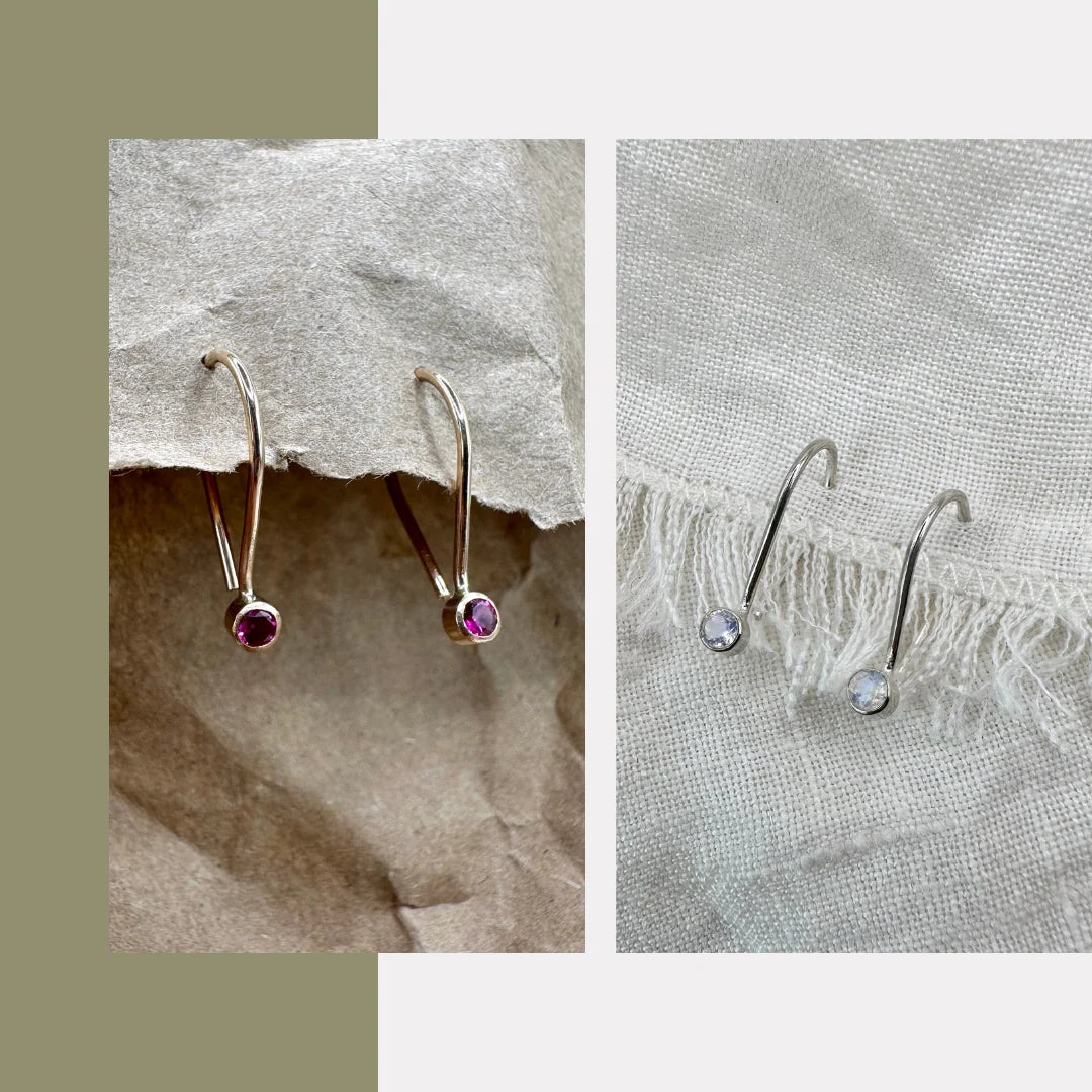 Open Fire, Birthstone Earpins
