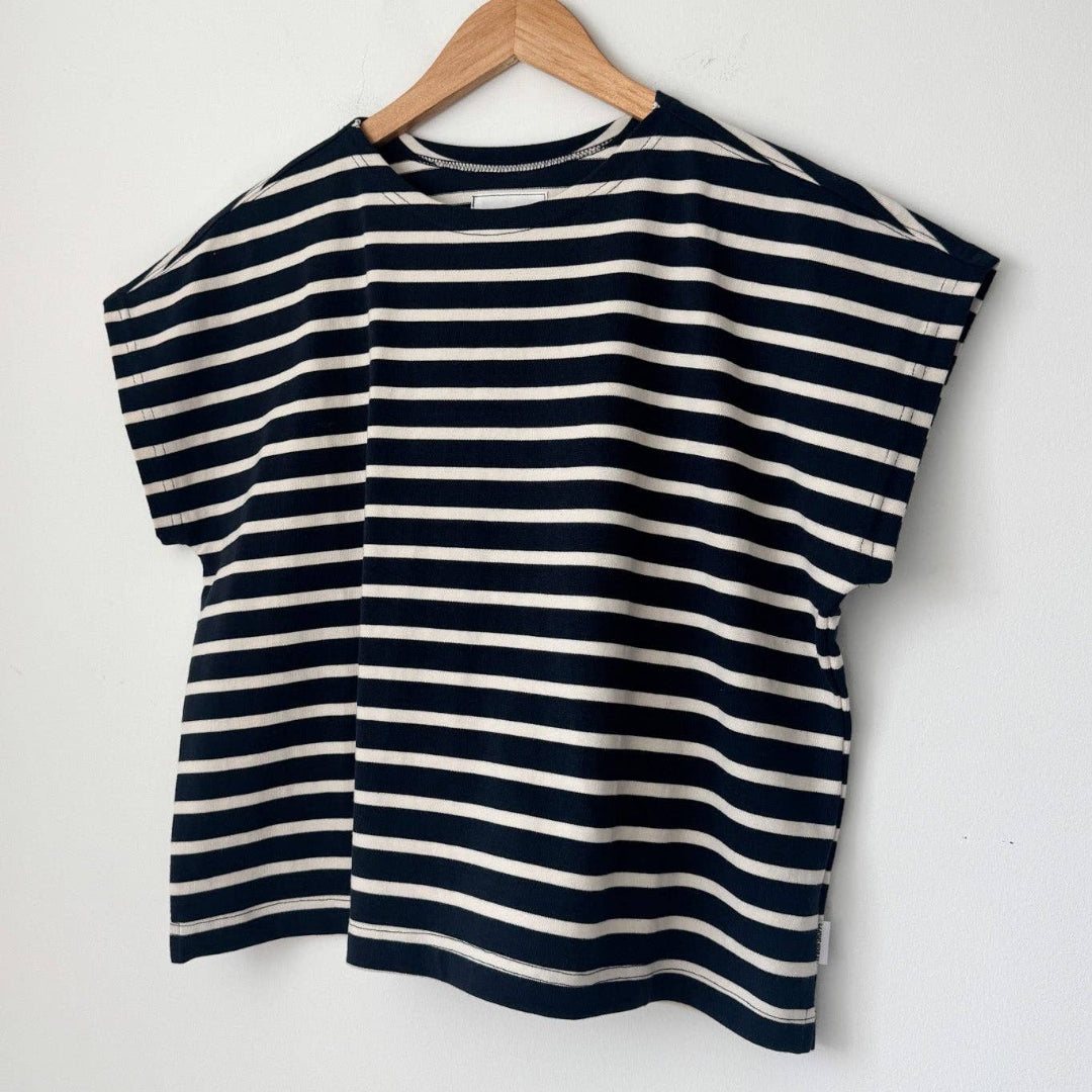 Le Bon Shoppe, Manon Tee, White Stripe on Navy