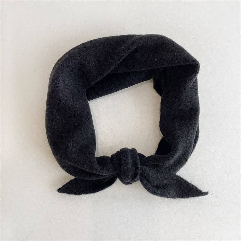 Billy Bamboo, Fuzzy Wool Cravat Scarf, Black