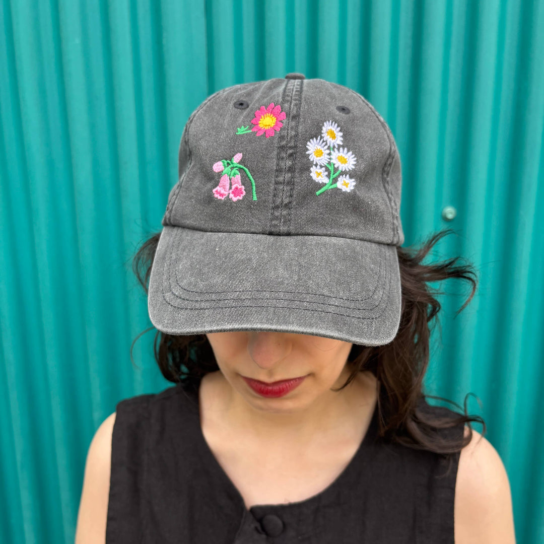 Banquet Workshop, Wild Flower Embroidered Baseball Cap