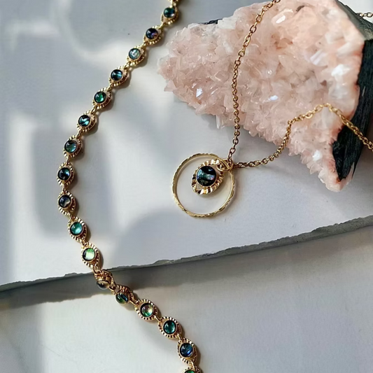 Frug, Abalone Coloured Glass Bead FNJ85SET