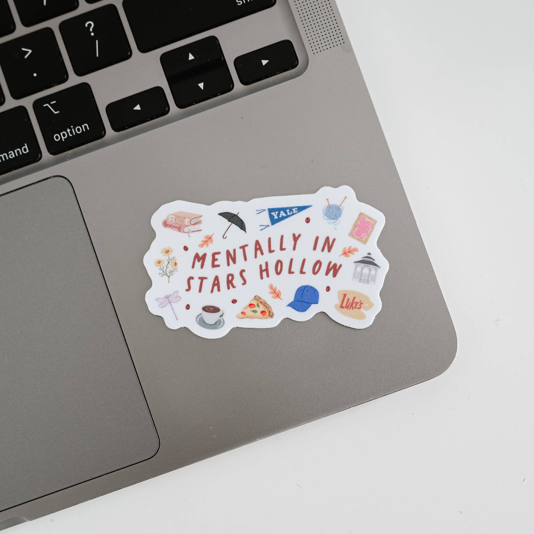 Mentally in a Cute Fall Town, Stars Hollow, Vinyl Sticker