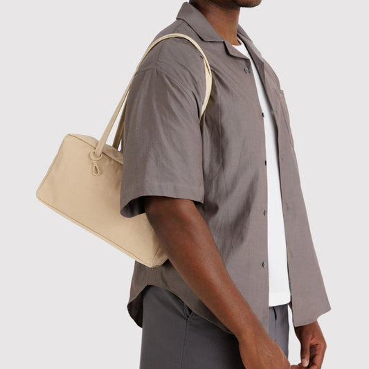 Baggu, Nylon Bowler Bag, Custard