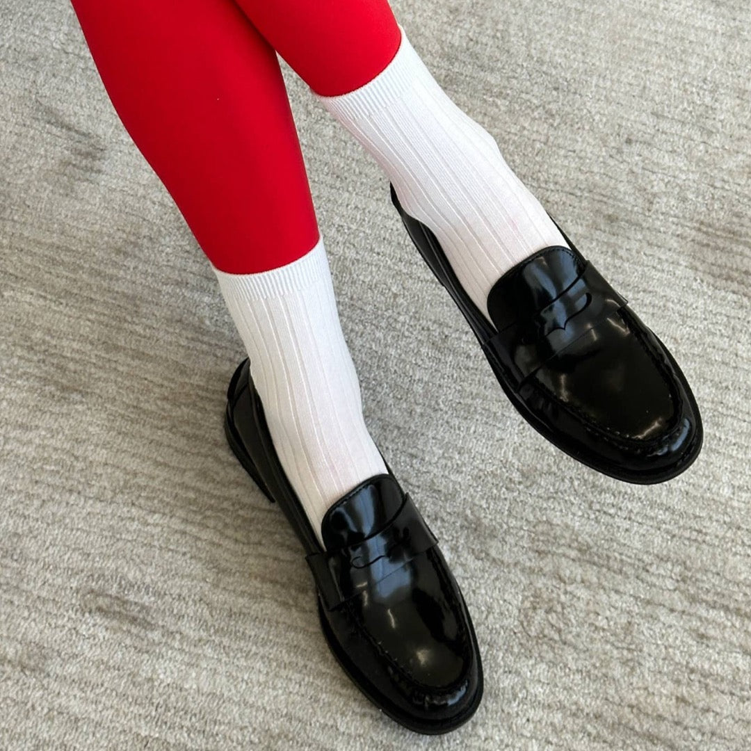 Le Bon Shoppe, Her Socks, Mercerized Combed Cotton Rib, Various Colours