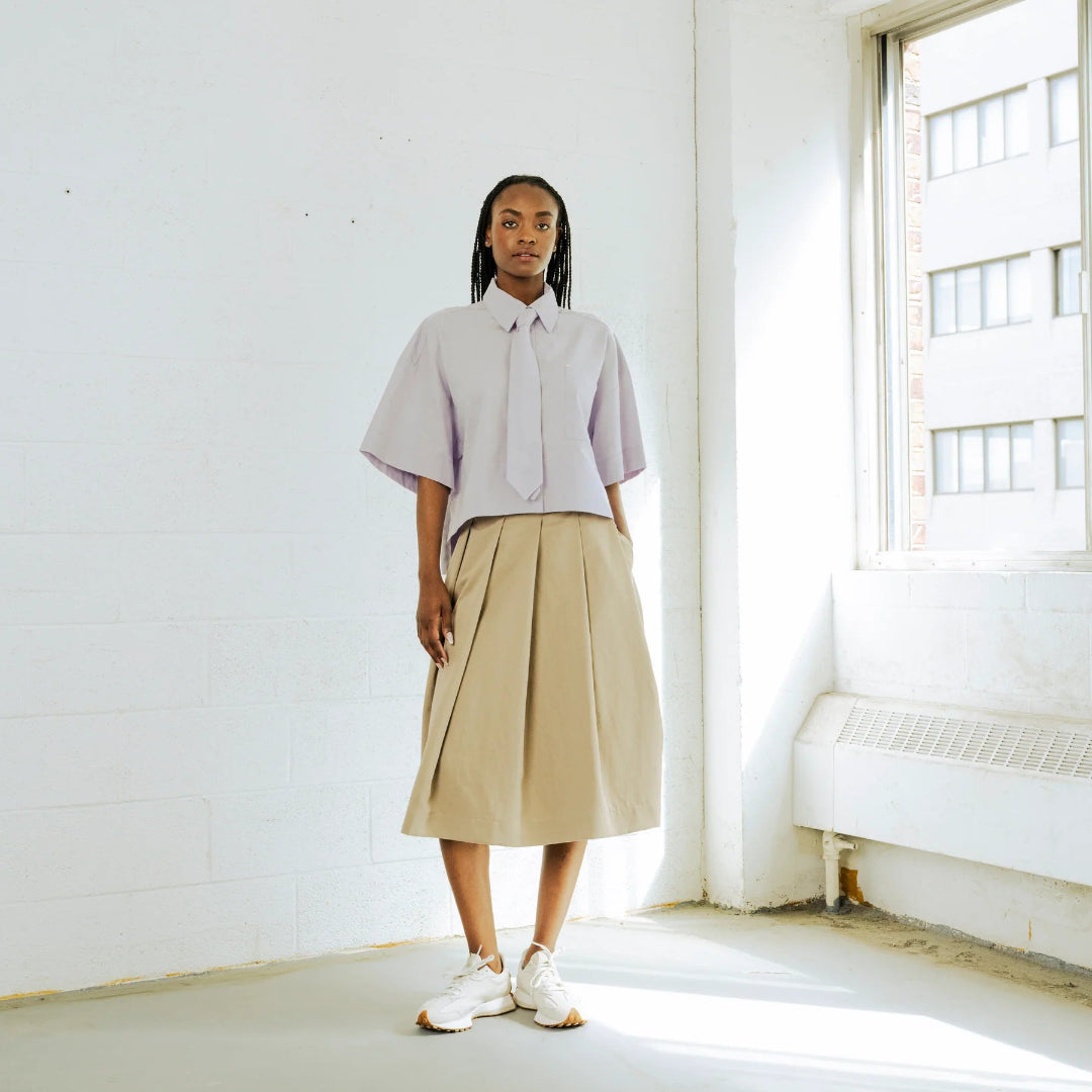 Bodybag by Jude, Montego Cropped Shirt, Lavender