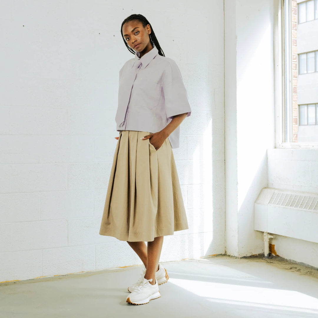 Bodybag by Jude, Montego Cropped Shirt, Lavender