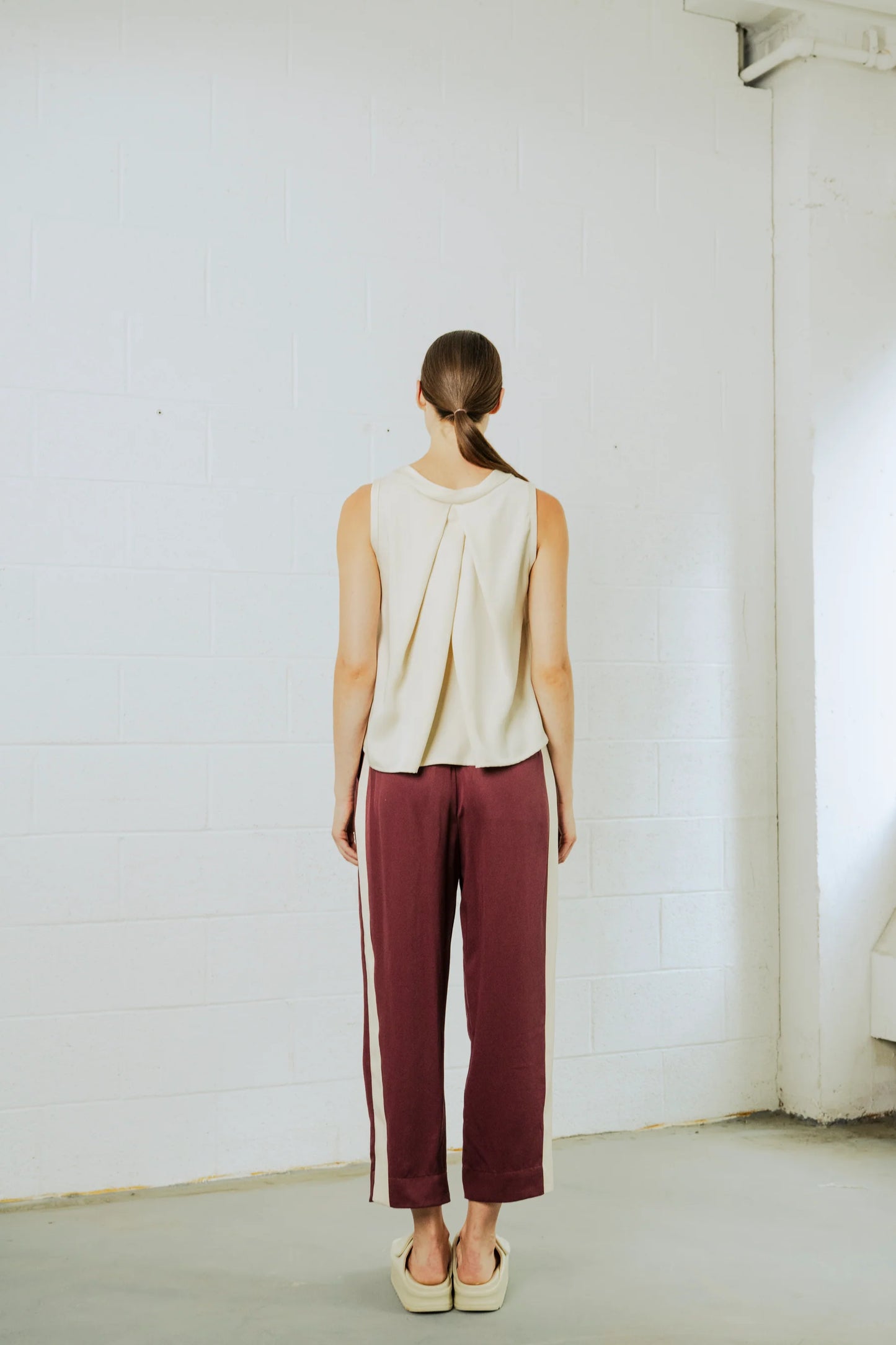 Bodybag, Calypso Pants, Burgundy and Ivory
