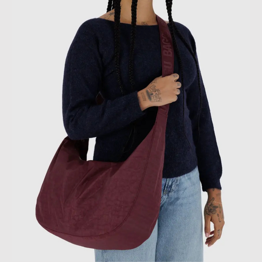 Baggu, Large Nylon Crescent Bag, Mahogany
