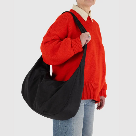 Baggu, Large Nylon Crescent Bag, Black