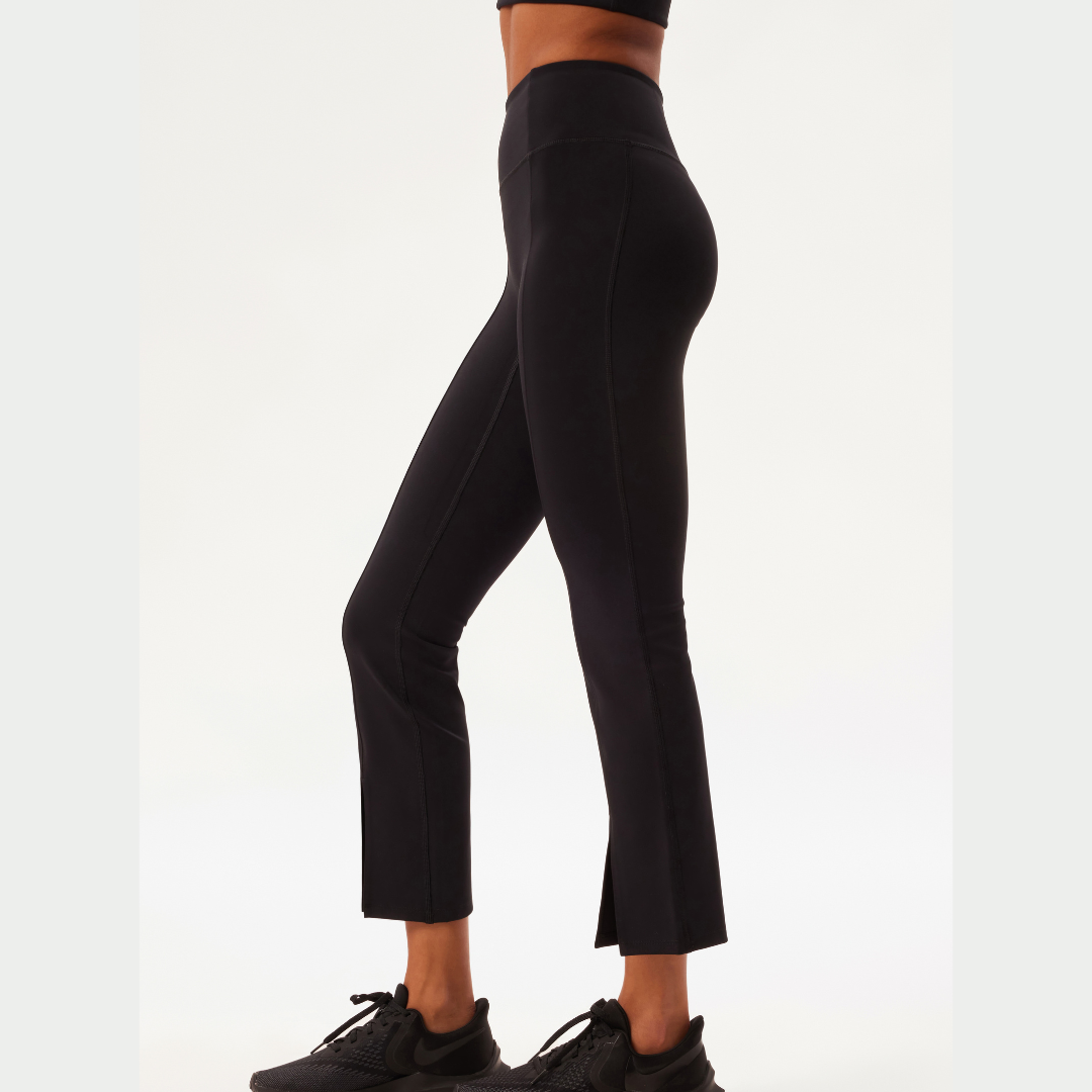 Girlfriend Collective, Luxe Split Hem Legging, Black