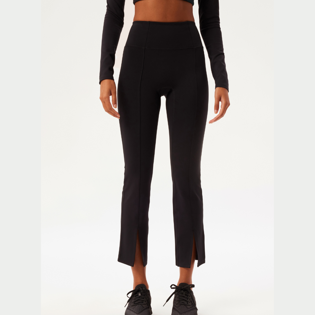 Girlfriend Collective, Luxe Split Hem Legging, Black