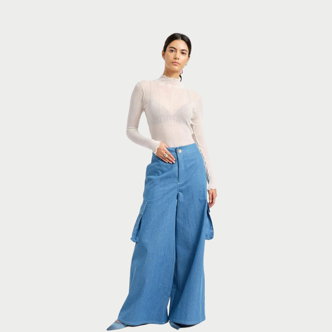 Jane Longsleeve Turtleneck, Off-White