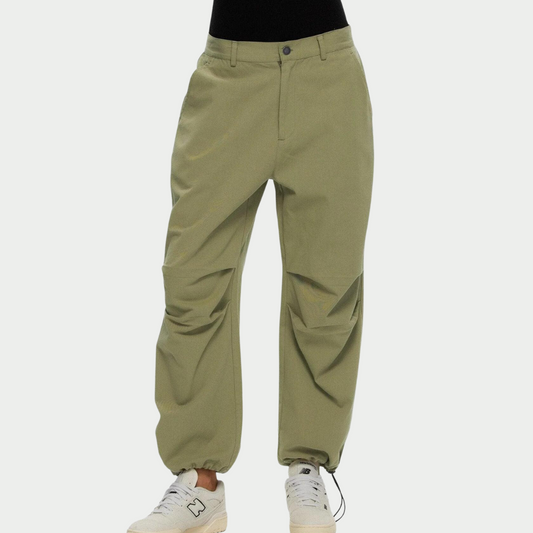 Twill Parachute Joggers, Olive