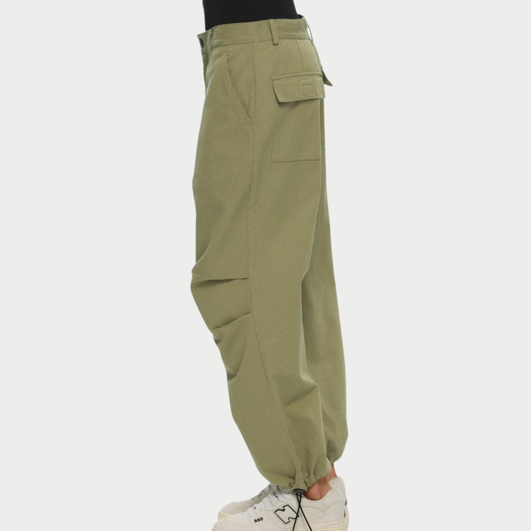 Twill Parachute Joggers, Olive