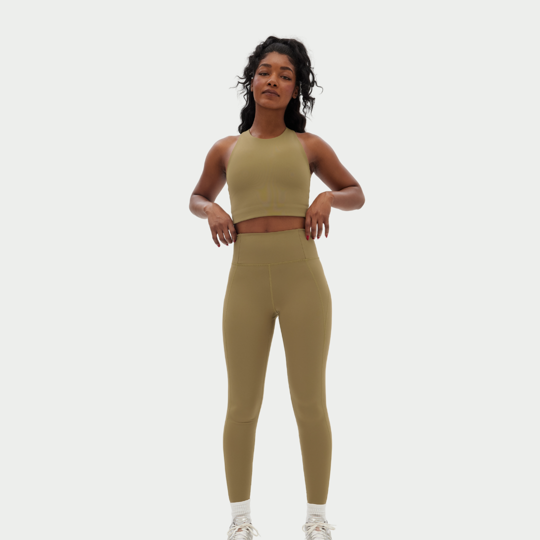 High Rise Compressive Legging (28.5" inseam), Artichoke
