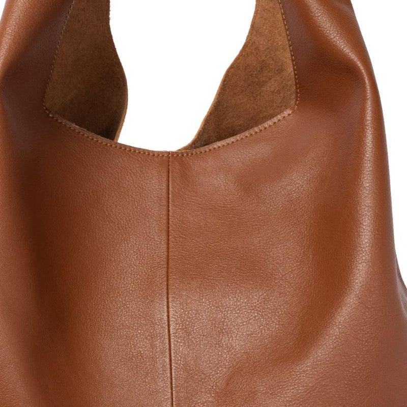 Risa, Knot Leather Tote, Tan