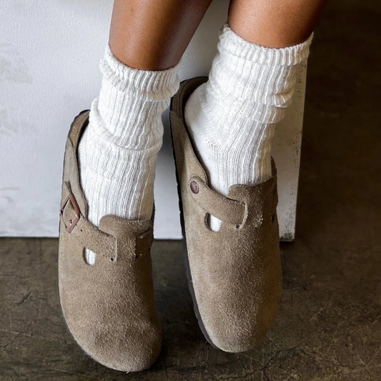 Cottage Socks, White Linen