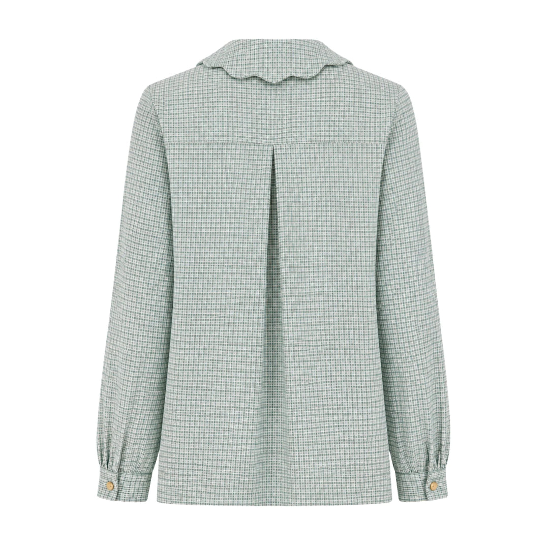 Marigold, Darling Top, Sage Seersucker