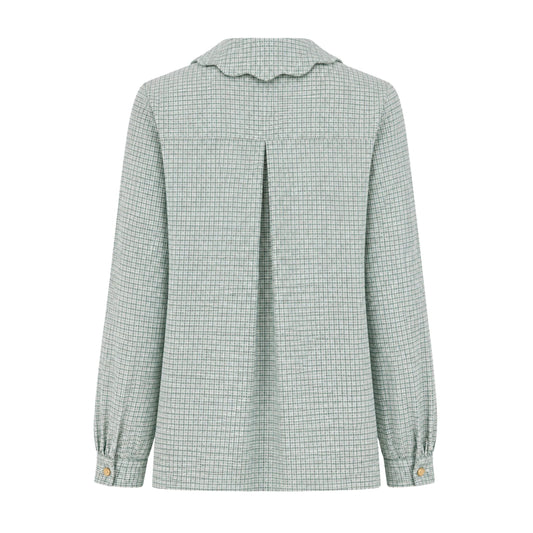 Marigold, Darling Top, Sage Seersucker