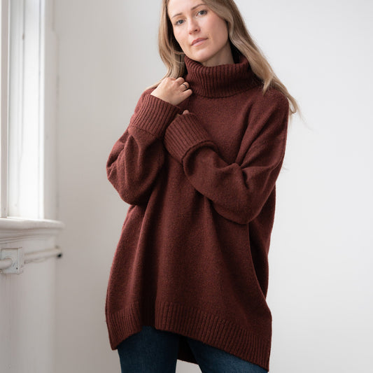 Dog Walker Sweater, Ox Blood